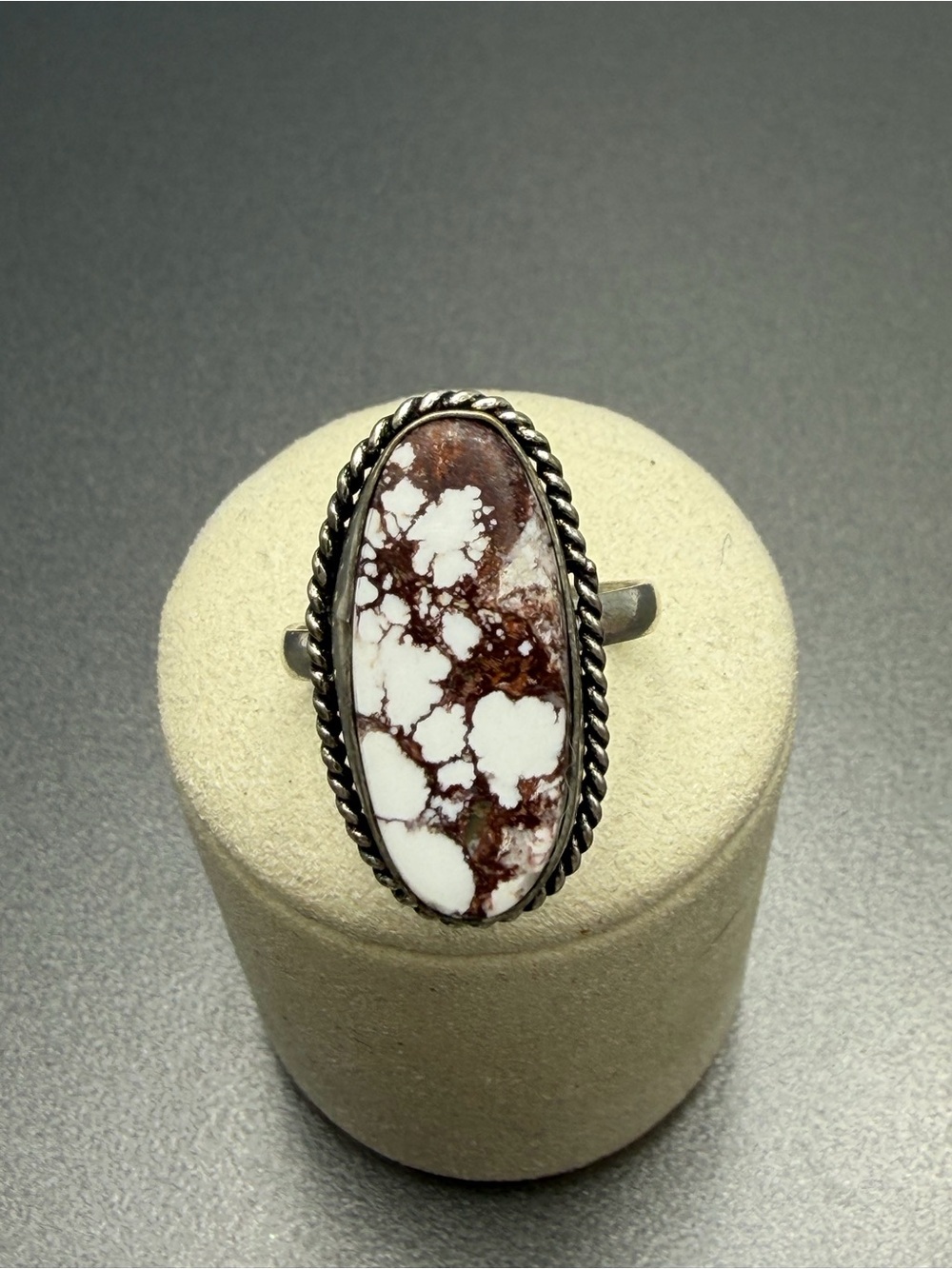 Wild Horse Magnesite Oval Statement Ring -